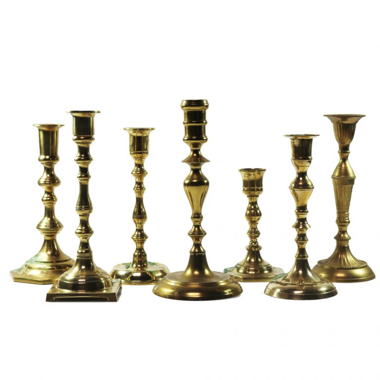 Vintage MCM Brass Candlesticks The Confetti Studio