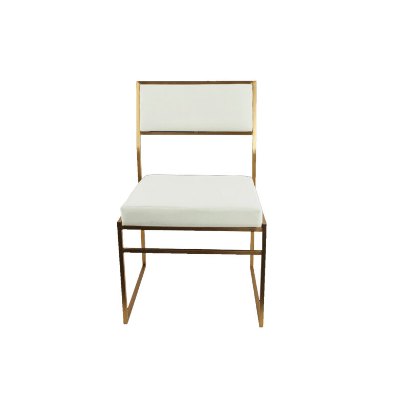 Audrey White Modern Dining Chair The Confetti Studio