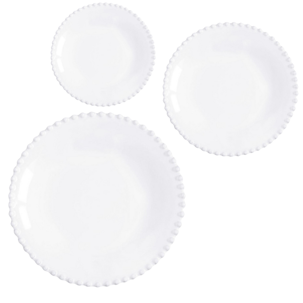 Reema pearl dinnerware the confetti studio